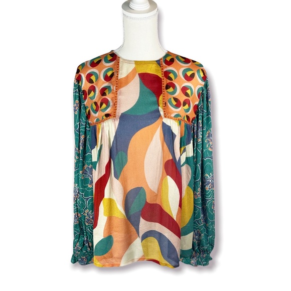 ♦️SOLD♦️Anthropologie Bl-nk Miranda Peasant Blouse, Medium NWT - Picture 7 of 14